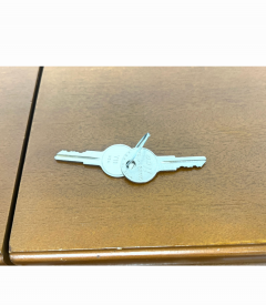 ART DECO LIGHT WOOD FITTED BAR CABINET WITH GREEK KEY FEET BY ROCKOLA - 4472406