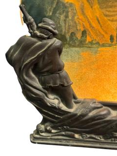 ART DECO LOVERS SERENADE ON FANCY BOAT ON LAKE MOTION LAMP - 4398518