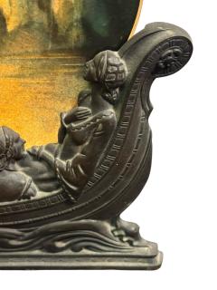 ART DECO LOVERS SERENADE ON FANCY BOAT ON LAKE MOTION LAMP - 4398522