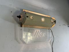 ART DECO LUCITE MEN ILLUMINATED LOUNGE WALL SCONCE - 4779431