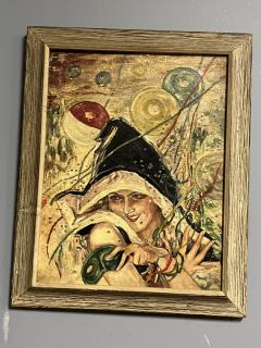 ART DECO MASQUERADE PARTY GIRL PAINTING - 4184063