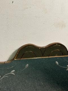 ART DECO MODERNIST FLOWER SHAPED PEACH CLEAR MIRROR - 4297538