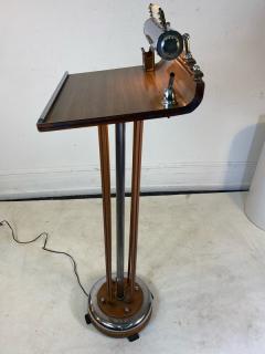ART DECO MODERNIST ILLUMINATED COPPER AND CHROME RESERVATION STAND - 1807683