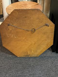 ART DECO MODERNIST OCTAGONAL GREEN CLEAR MIRROR - 4297555