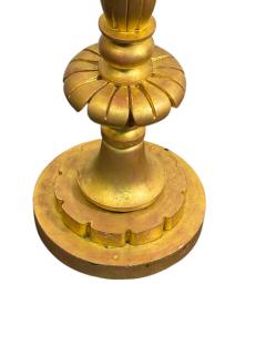 ART DECO NEOCLASSICAL FLORAL FORM CARVED GILT WOOD FLOOR LAMP - 4398493