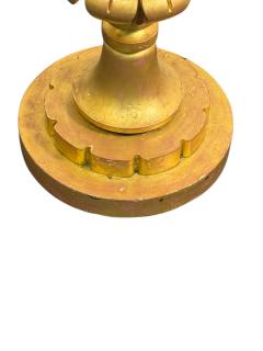 ART DECO NEOCLASSICAL FLORAL FORM CARVED GILT WOOD FLOOR LAMP - 4398494