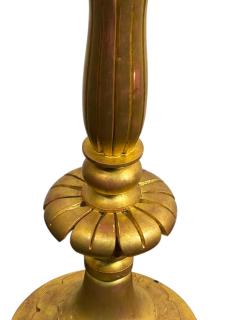 ART DECO NEOCLASSICAL FLORAL FORM CARVED GILT WOOD FLOOR LAMP - 4398495