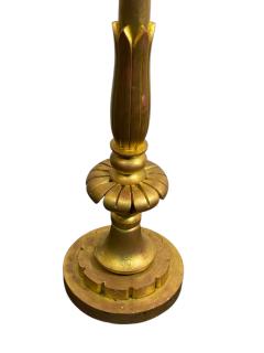 ART DECO NEOCLASSICAL FLORAL FORM CARVED GILT WOOD FLOOR LAMP - 4398501