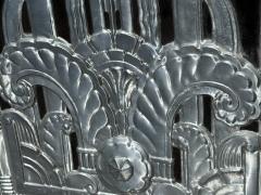ART DECO OASIS FOUNTAIN DESIGN ENAMELED ALUMINUM WALL PLAQUE - 4599006