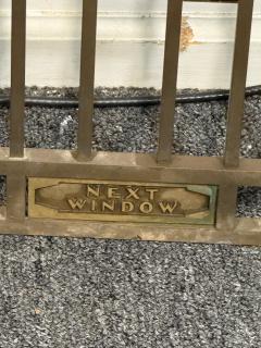 ART DECO PAIR OF BRONZE NEXT WINDOW BANK TELLER GATES - 4283079