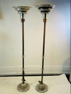 ART DECO PAIR OF TRIPLE TIER TORCHIERE LAMPS - 1804605