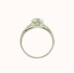 ART DECO PLATINUM 1 27CT EUROPEAN CUT EGL CERTIFIED ENGAGEMENT RING - 2621449