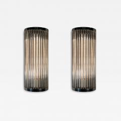 ART DECO REVIVAL CHROME AND LUCITE ROD SCONCES - 4194079