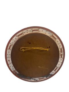 ART DECO ROUND ETCHED FLORAL MIRROR - 4711487