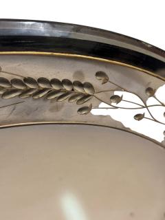 ART DECO ROUND ETCHED FLORAL MIRROR - 4711489