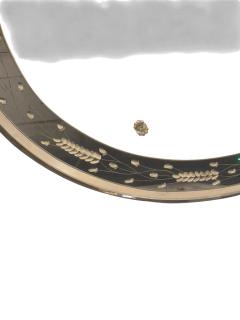ART DECO ROUND ETCHED FLORAL MIRROR - 4711493