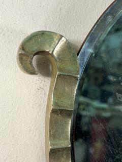 ART DECO SILVER LEAF WOOD MIRROR - 3645672
