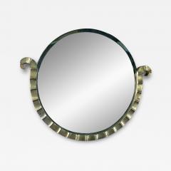 ART DECO SILVER LEAF WOOD MIRROR - 3697474
