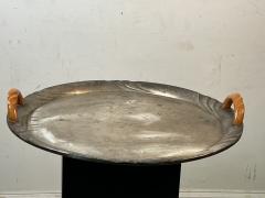 ART DECO SILVERPLATE AND BAKELITE SERVING PLATTER - 3153676