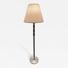 ART DECO SPUN ALUMINUM BLACK ENAMEL FLOOR LAMP - 3216669
