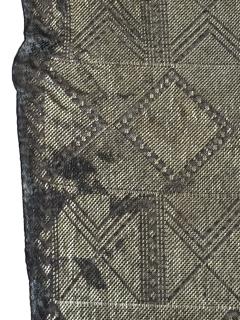 ART DECO STERLING SILVER PLATELETS ON FABRIC SCARF - 4410259