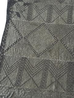 ART DECO STERLING SILVER PLATELETS ON FABRIC SCARF - 4410262