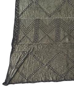 ART DECO STERLING SILVER PLATELETS ON FABRIC SCARF - 4410265