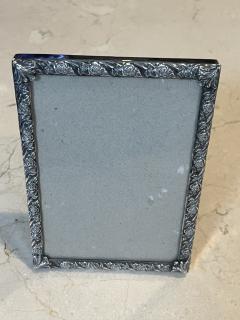 ART DECO STERLING SILVER ROSE DECORATED PICTURE FRAME - 3749037