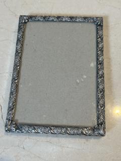 ART DECO STERLING SILVER ROSE DECORATED PICTURE FRAME - 3749040