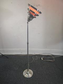 ART DECO TELESCOPING AND PIVOTING TRIPLE TIER CHROME TORCHIERE - 4095613