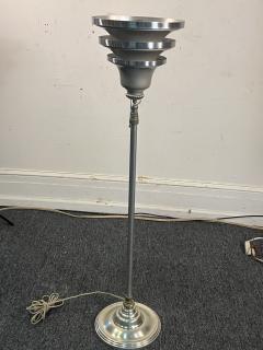 ART DECO TELESCOPING AND PIVOTING TRIPLE TIER CHROME TORCHIERE - 4095616