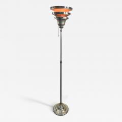 ART DECO TELESCOPING AND PIVOTING TRIPLE TIER CHROME TORCHIERE - 4101990
