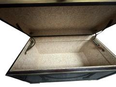 ARTS CRAFTS DESIGN NICKEL STUDDED BRASS FRAME TORTOISE FINISH STEAMER TRUNK - 4496622