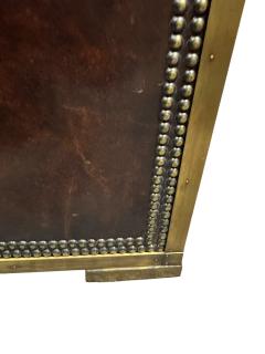 ARTS CRAFTS DESIGN NICKEL STUDDED BRASS FRAME TORTOISE FINISH STEAMER TRUNK - 4496623