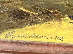 ATMOSPHERIC GOLD MINERS CABIN AMONGST MOUNTAINS PAINTING - 2893897