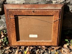 ATMOSPHERIC GOLD MINERS CABIN AMONGST MOUNTAINS PAINTING - 2893899