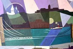 AUREL RICHTER Budapest on the Danube by Aurel Richter 1870 1957  - 4311427