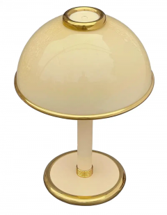 AV Mazzega Mid Century Italian Modern Art Glass Mushroom Table Lamp by Mazzega with Brass - 2555999