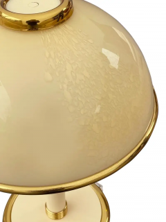 AV Mazzega Mid Century Italian Modern Art Glass Mushroom Table Lamp by Mazzega with Brass - 2556001