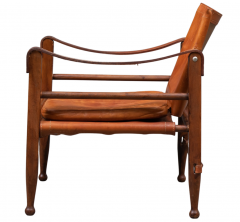 Aage Bruun S n Aage Bruun Son Brown Leather Safari Chair - 2780157