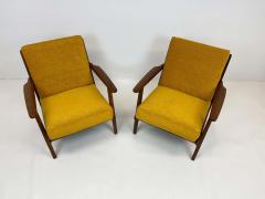 Aage Petersen Midcentury Easy Chairs Model Ge 88 Massive Teak Wood GETAMA Denmark 1960s - 2277033