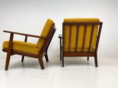 Aage Petersen Midcentury Easy Chairs Model Ge 88 Massive Teak Wood GETAMA Denmark 1960s - 2277047