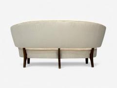 Aage Sattrup Beech Fabric Rare Floating Sofa Denmark 1950s - 4257246