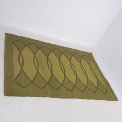 Aapo H rk nen Modern Wool Carpet in Green Tones Finland 1950s - 4637290