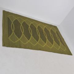 Aapo H rk nen Modern Wool Carpet in Green Tones Finland 1950s - 4637292