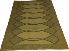 Aapo H rk nen Modern Wool Carpet in Green Tones Finland 1950s - 4642497