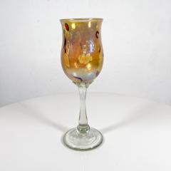Aaron Slater Studio Design Art Glass Sculptural Stem Wine Goblet - 3104178