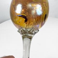 Aaron Slater Studio Design Art Glass Sculptural Stem Wine Goblet - 3104181