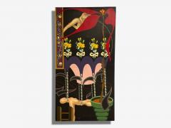 Abstract Expressionism Contemporary Large Black Painting Nude Motif 20th C  - 4231458