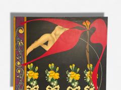 Abstract Expressionism Contemporary Large Black Painting Nude Motif 20th C  - 4231459